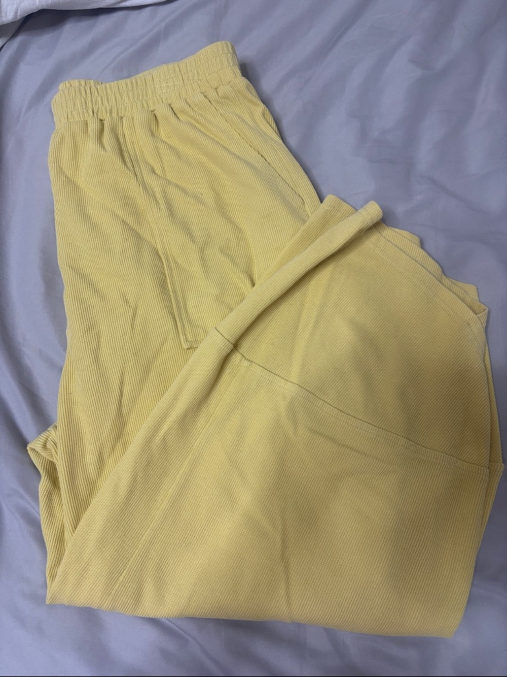 Amazon Wide Leg Jumpsuit Pants in Light Yellow
